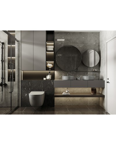 Унитаз Abber Bequem AC1104MG подвесной Серый матовый с сиденьем Микролифт