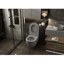 Унитаз Abber Bequem AC1104MG подвесной Серый матовый с сиденьем Микролифт