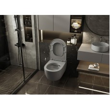 Унитаз Abber Bequem AC1104MG подвесной Серый матовый с сиденьем Микролифт