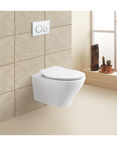 Унитаз BelBagno Acqua BB340CHR/BB2020SC подвесной с сиденьем Микролифт