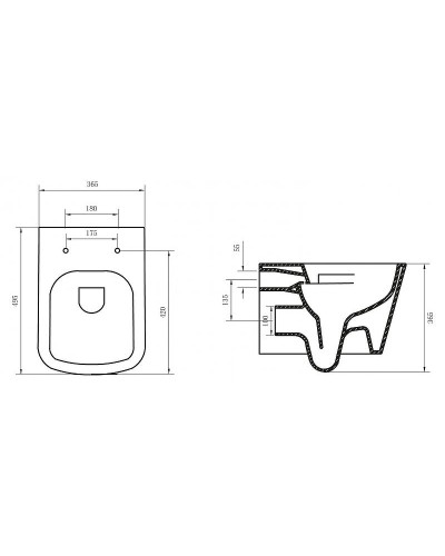 Унитаз BelBagno Albano BB120CHR/BB120SC подвесной с сиденьем Микролифт