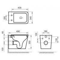 Унитаз BelBagno Ardente R BB520CHR/BB2322SC подвесной с сиденьем Микролифт