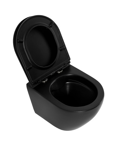 Унитаз BelBagno Colorato BB062CHR-MB/BB062SC-MB подвесной Черный матовый с сиденьем Микролифт
