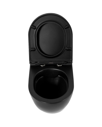 Унитаз BelBagno Colorato BB062CHR-MB/BB062SC-MB подвесной Черный матовый с сиденьем Микролифт