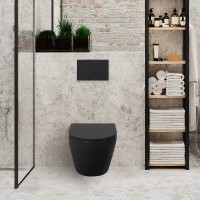 Унитаз BelBagno Colorato BB062CHR-MB/BB062SC-MB подвесной Черный матовый с сиденьем Микролифт