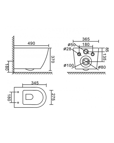 Унитаз BelBagno Colorato BB062CHR-MB/BB062SC-MB подвесной Черный матовый с сиденьем Микролифт