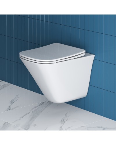 Унитаз BelBagno Marmi BB052CHR/BB052SC подвесной с сиденьем Микролифт