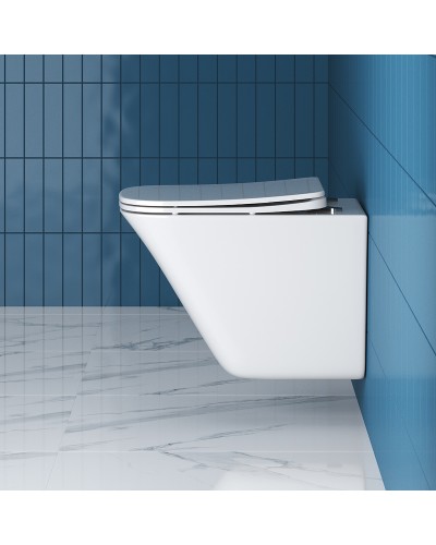Унитаз BelBagno Marmi BB052CHR/BB052SC подвесной с сиденьем Микролифт