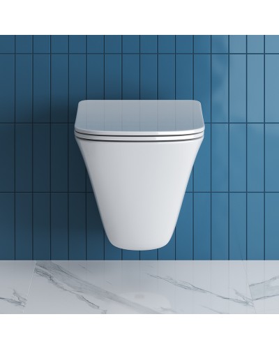 Унитаз BelBagno Marmi BB052CHR/BB052SC подвесной с сиденьем Микролифт