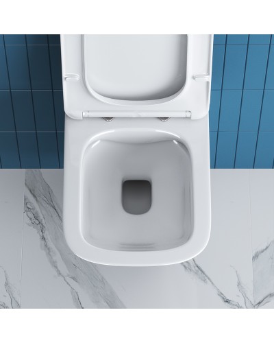 Унитаз BelBagno Marmi BB052CHR/BB052SC подвесной с сиденьем Микролифт