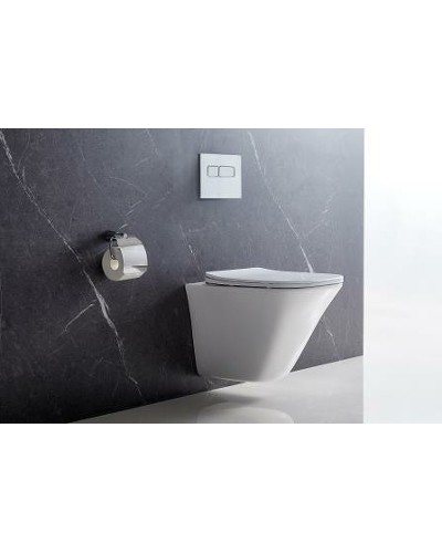 Унитаз BelBagno Marmi BB052CHR/BB052SC подвесной с сиденьем Микролифт