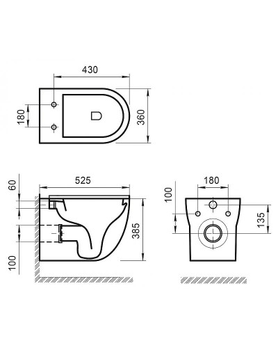 Унитаз BelBagno Onda BB066CHR/BB870SC подвесной с сиденьем Микролифт