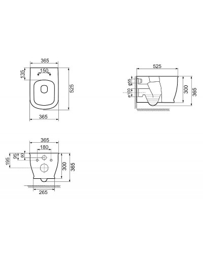 Унитаз BelBagno Prado BB10150CH/BB10150SC подвесной с сиденьем Микролифт