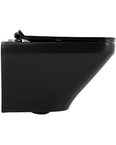 Унитаз BelBagno Sela BB3201CHR-MB/BB3201SC-MB подвесной Черный матовый с сиденьем Микролифт