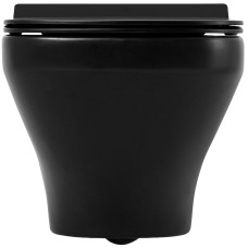 Унитаз BelBagno Sela BB3201CHR-MB/BB3201SC-MB подвесной Черный матовый с сиденьем Микролифт