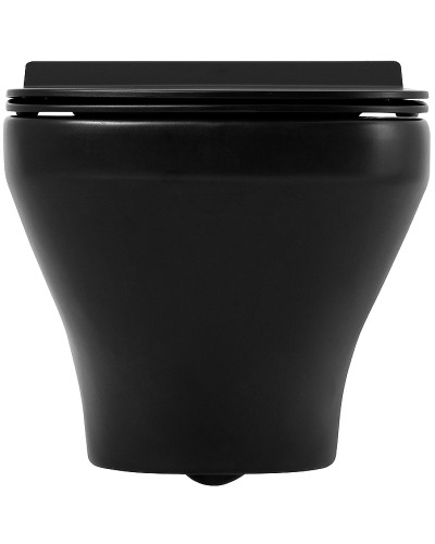 Унитаз BelBagno Sela BB3201CHR-MB/BB3201SC-MB подвесной Черный матовый с сиденьем Микролифт