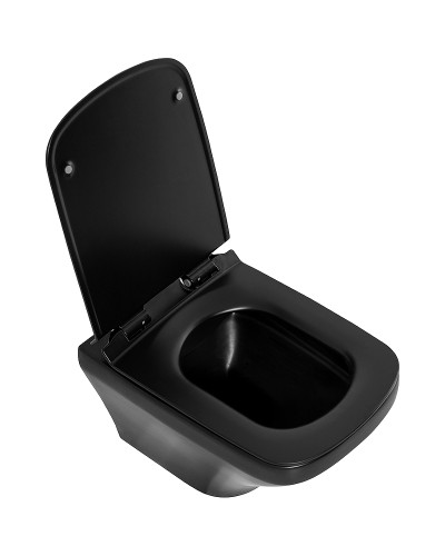 Унитаз BelBagno Sela BB3201CHR-MB/BB3201SC-MB подвесной Черный матовый с сиденьем Микролифт