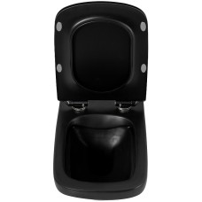 Унитаз BelBagno Sela BB3201CHR-MB/BB3201SC-MB подвесной Черный матовый с сиденьем Микролифт