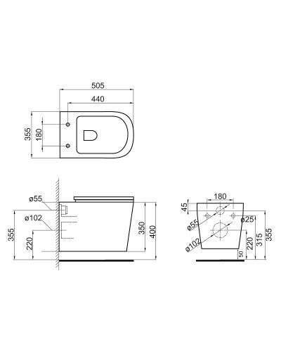 Унитаз BelBagno Veneto BB132CHR/BB132SC подвесной с сиденьем Микролифт