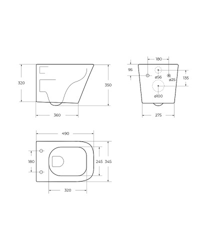 Унитаз BelBagno Ardente-Tor BB520CH-TOR подвесной без сиденья