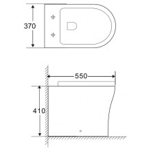 Унитаз BelBagno Ancona BB1224CBR-P приставной без сиденья