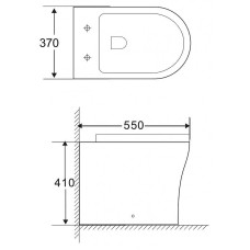 Унитаз BelBagno Ancona BB1224CBR-P приставной без сиденья