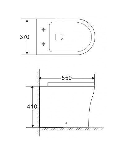 Унитаз BelBagno Ancona BB1224CBR-P приставной без сиденья