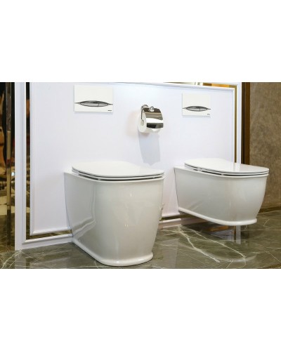 Унитаз BelBagno Prado BB10150CB/BB10150SC приставной с сиденьем Микролифт