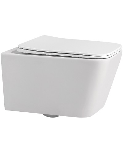 Унитаз Abber Rechteck AC1201MW подвесной Белый матовый с сиденьем Микролифт