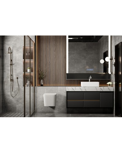 Унитаз Abber Rechteck AC1201MW подвесной Белый матовый с сиденьем Микролифт