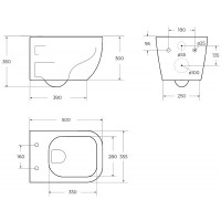 Унитаз BelBagno Alpina BB10100CHR/SC подвесной с сиденьем Микролифт