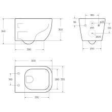 Унитаз BelBagno Alpina BB10100CHR/SC подвесной с сиденьем Микролифт