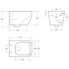 Унитаз BelBagno Alpina BB10100CHR/SC подвесной с сиденьем Микролифт