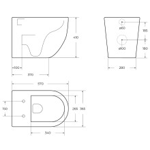 Унитаз BelBagno Sfera-R BB2141CBR/BB105SC приставной с сиденьем Микролифт