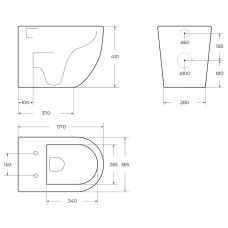 Унитаз BelBagno Sfera-R BB2141CBR/BB865SC приставной с сиденьем Микролифт