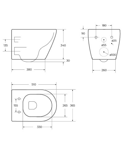 Унитаз Cezares Stylus-Tor CZR-6601-TH-TOR/CZR-2011-SC подвесной с сиденьем Микролифт