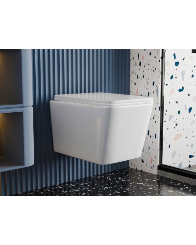 Унитаз Abber Rechteck AC1201T подвесной с сиденьем Микролифт