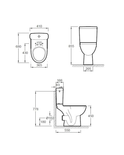 Чаша для унитаза Jacob Delafon Odeon Up 4966CK-00