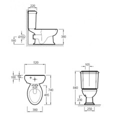 Чаша для унитаза Jacob Delafon Portrait E1378-00