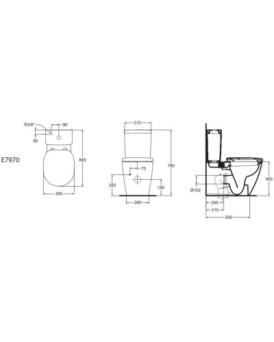 Бачок для унитаза Ideal Standard Connect Cube E797001