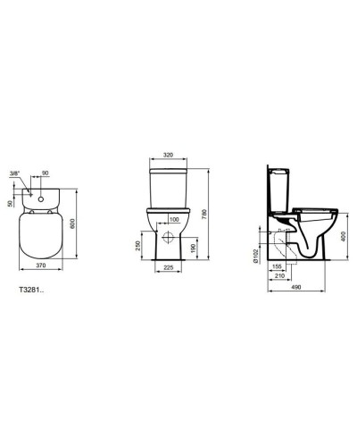 Бачок для унитаза Ideal Standard Tempo T427301