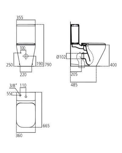 Бачок для унитаза Ideal Standard Tonic II AquaBlade K404901