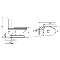 Бачок с двойным сливом 3/6л Cezares Primo CZR-240-T