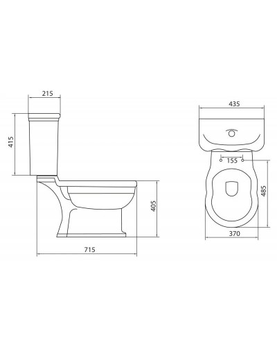 Бачок для унитаза 3/4,5 л BelBagno Boheme BB115T