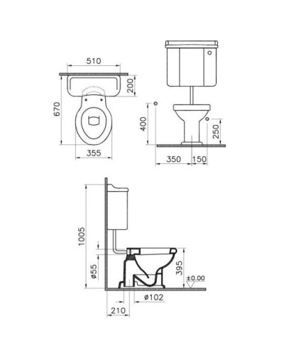 Бачок для унитаза Vitra Efes 6455B003-5077