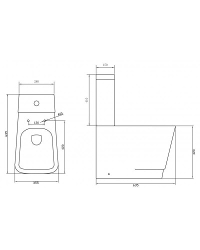 Бачок для унитаза 3/4,5 л BelBagno Romina BB121T
