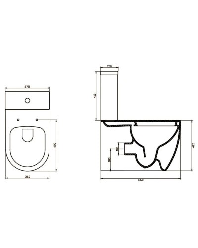 Бачок для унитаза 3/4,5 л BelBagno Marino BB105T