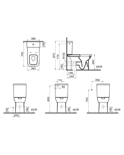 Бачок для унитаза Vitra S20 5422B003-5450
