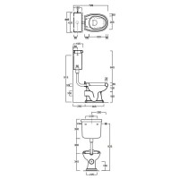 Бачок для низкой трубы Simas Arcade AR812 bi