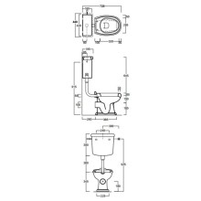 Бачок для низкой трубы Simas Arcade AR812 bi